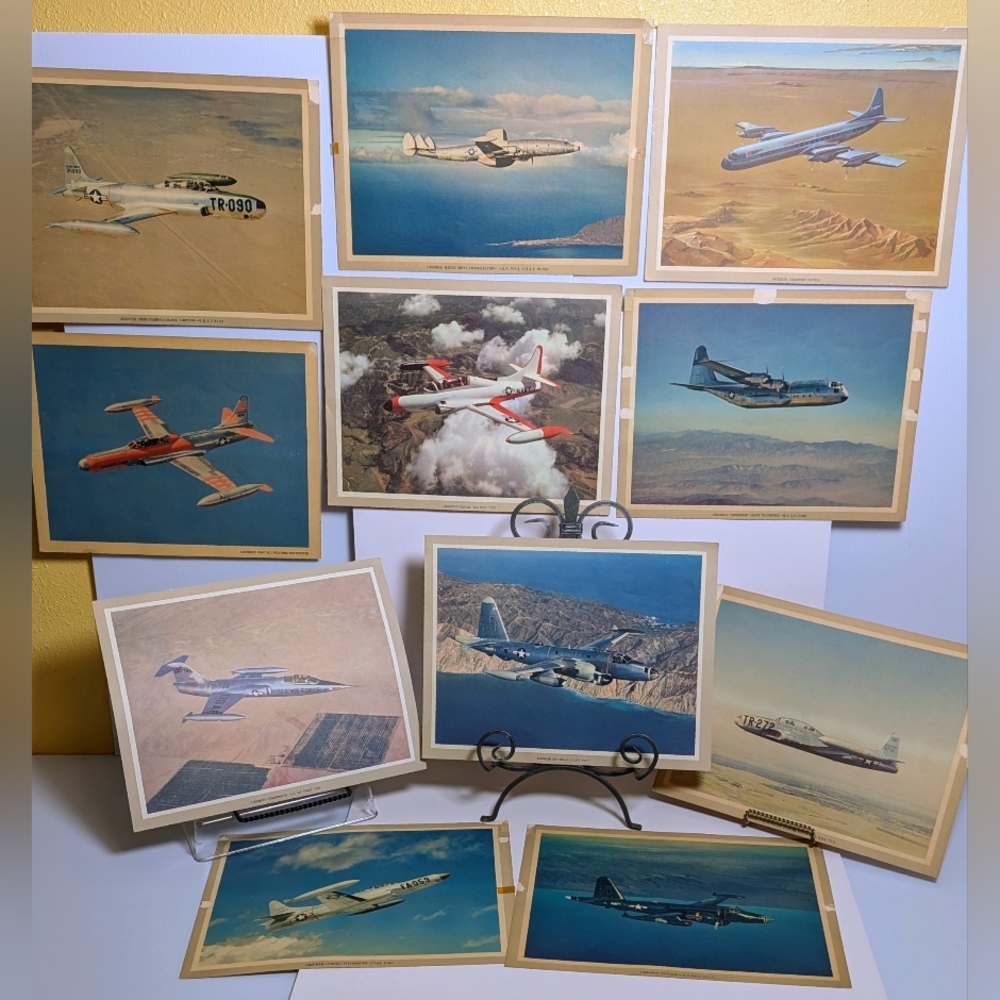 Aircraft Promotional Prints 1950s Cold War Military & Commercial Lockheed Vintag